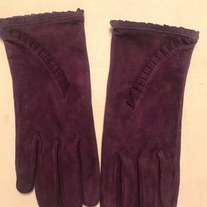 Ralph Lauren NWOT purple suede gloves